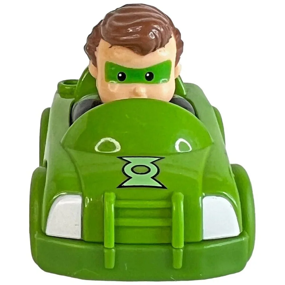 Fisher‎ Price Little People Wheelies Batman & Green Lantern Figures DC Vehicles